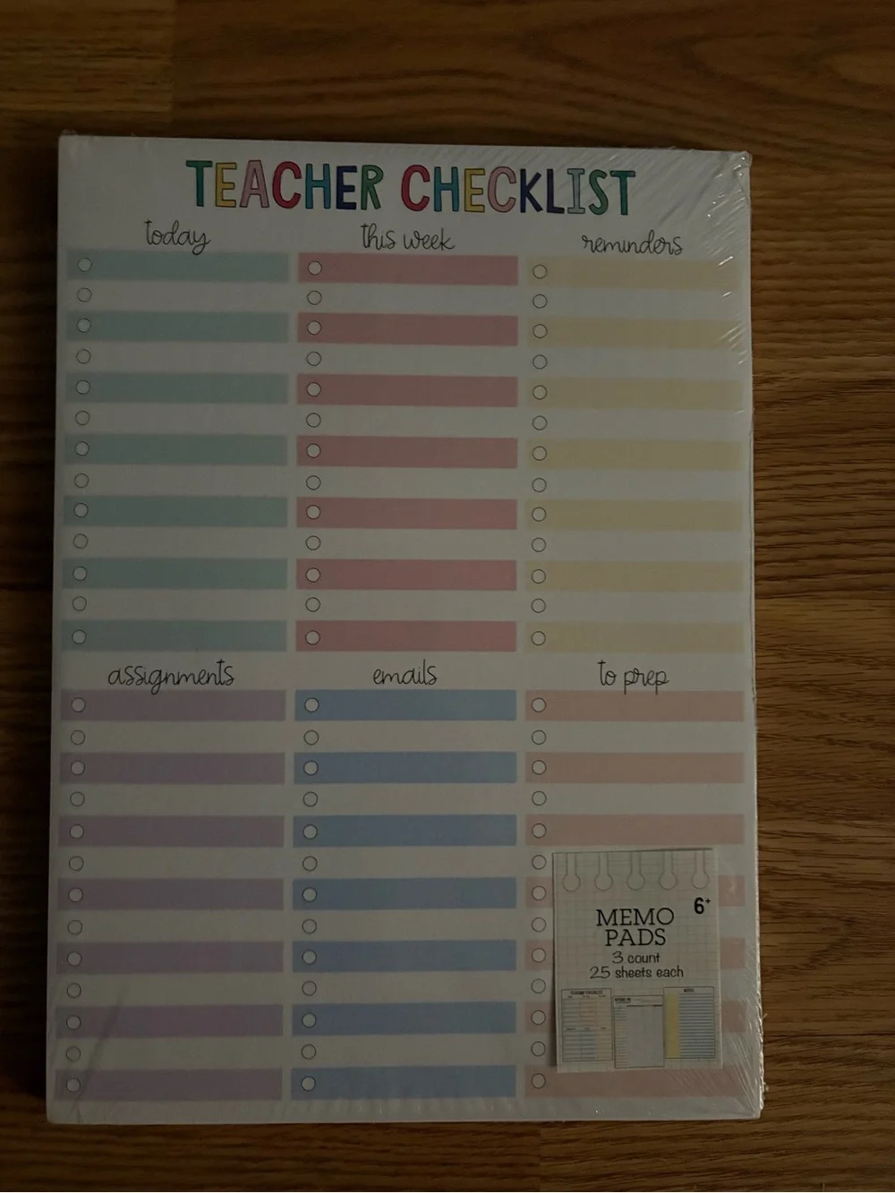 Teacher Checklist Memo Pads